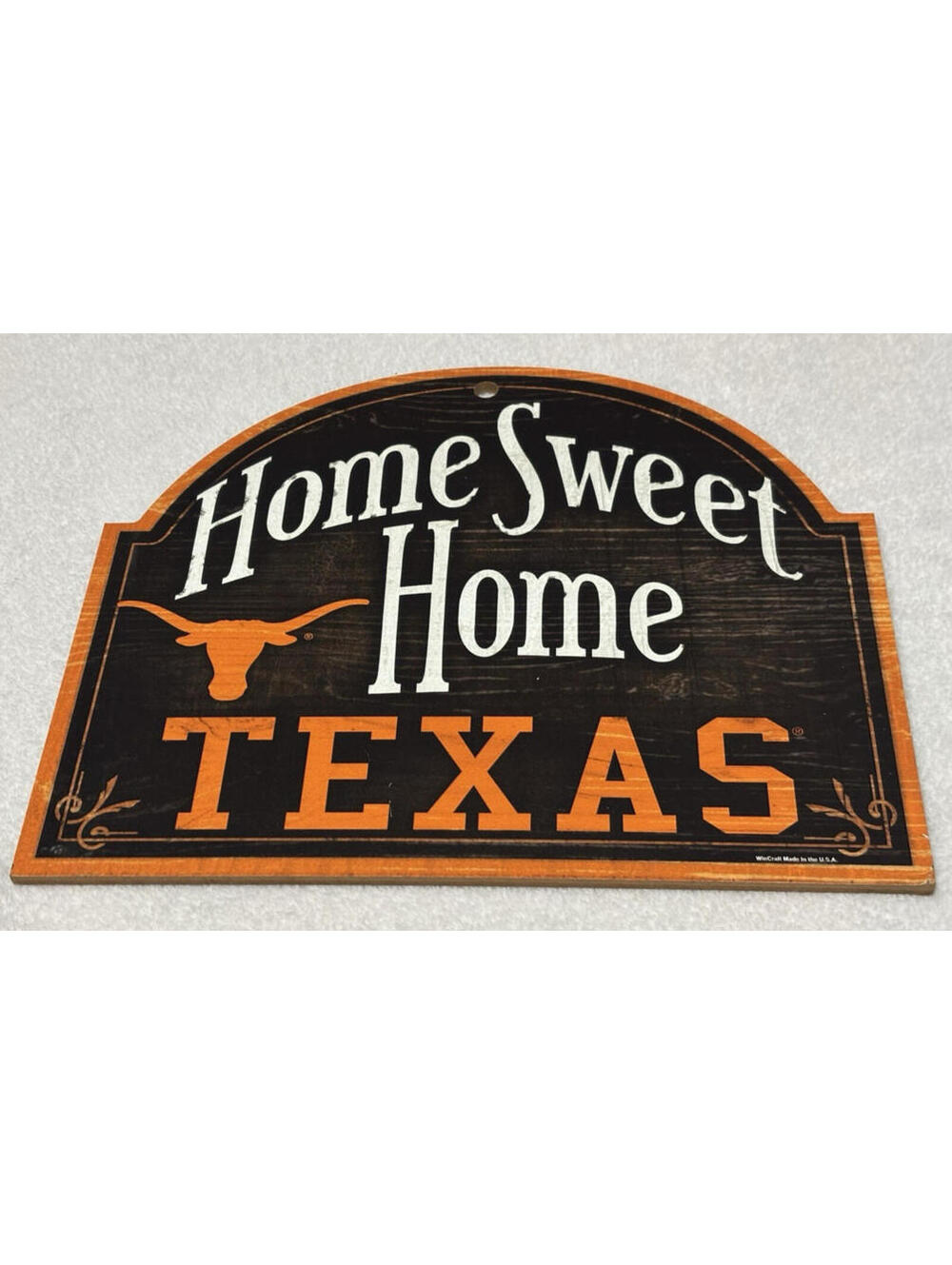 Texas Longhorns Wincraft 11" x 10" Wooden "Home Sweet Home" Sign || pre-owned